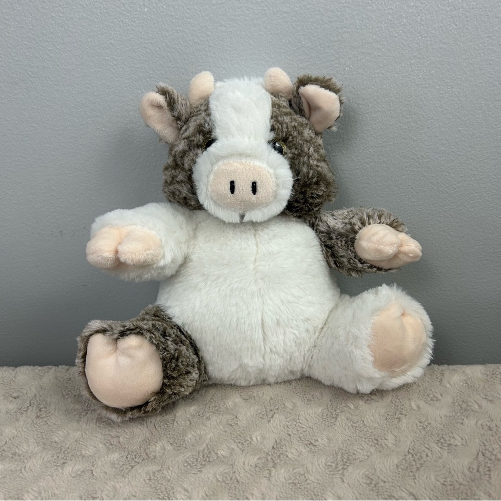The Bear Factory Cow Plush Stuffed Animal Toy Brown White 2001